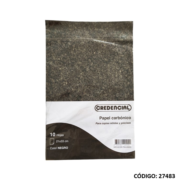 Carbonico papel credencial negro