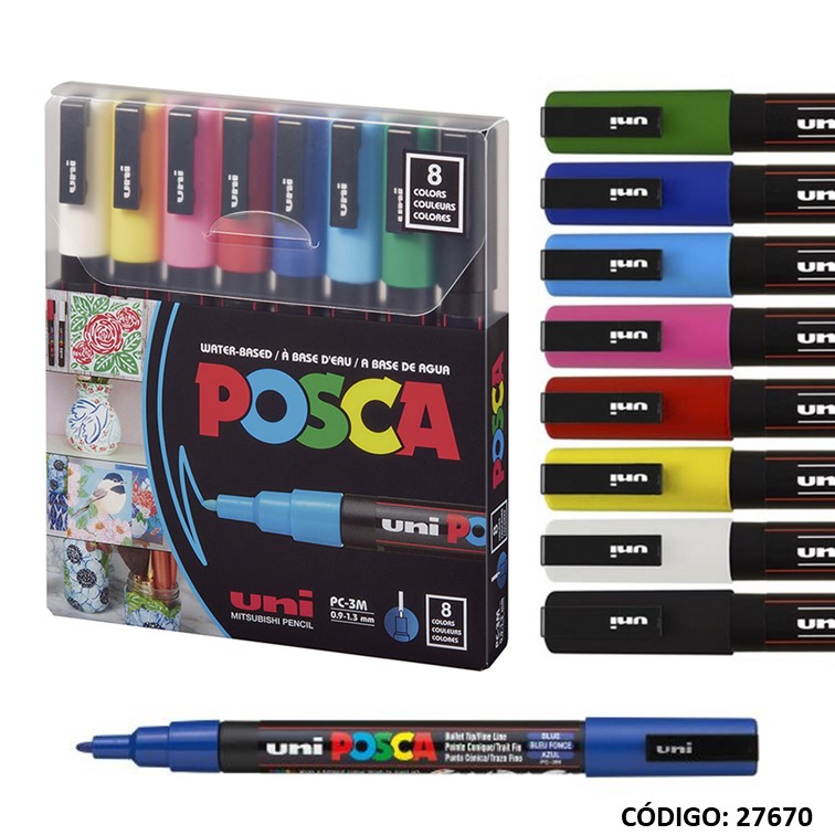 Marcador uni posca pc-3m 1.3mm