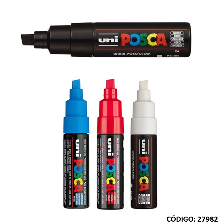Marcador uni posca pc-8k pta. cha. 8.0mm