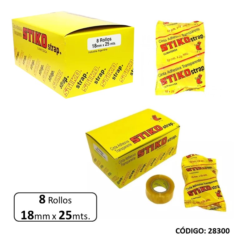 Cinta/adhesivo. stiko 18mmx25m