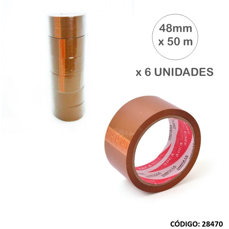 Cinta/adhesivo. pack marron 48x50m