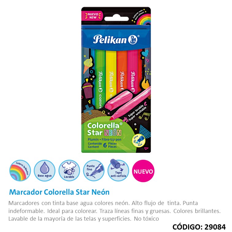 Fibra pelikan colorella star neon