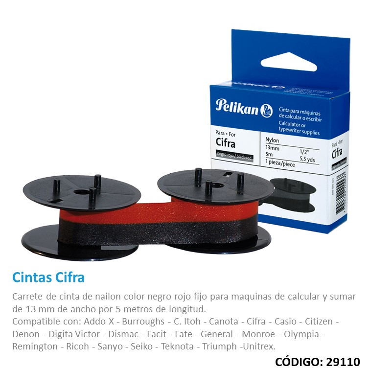 Cinta/maq. pelikan cifra