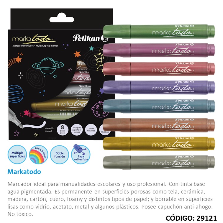 Marcador pelikan markatodo metal surtido