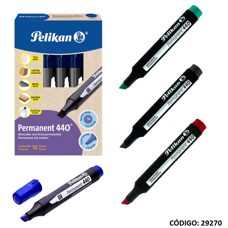 Marcador pelikan 440 permanente chato