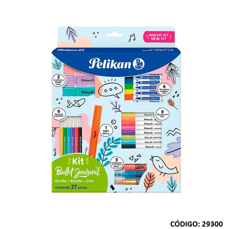 Kit pelikan bullet journal x27piezas