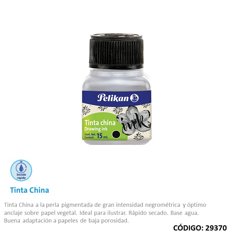 Tinta china pelikan negra perlada