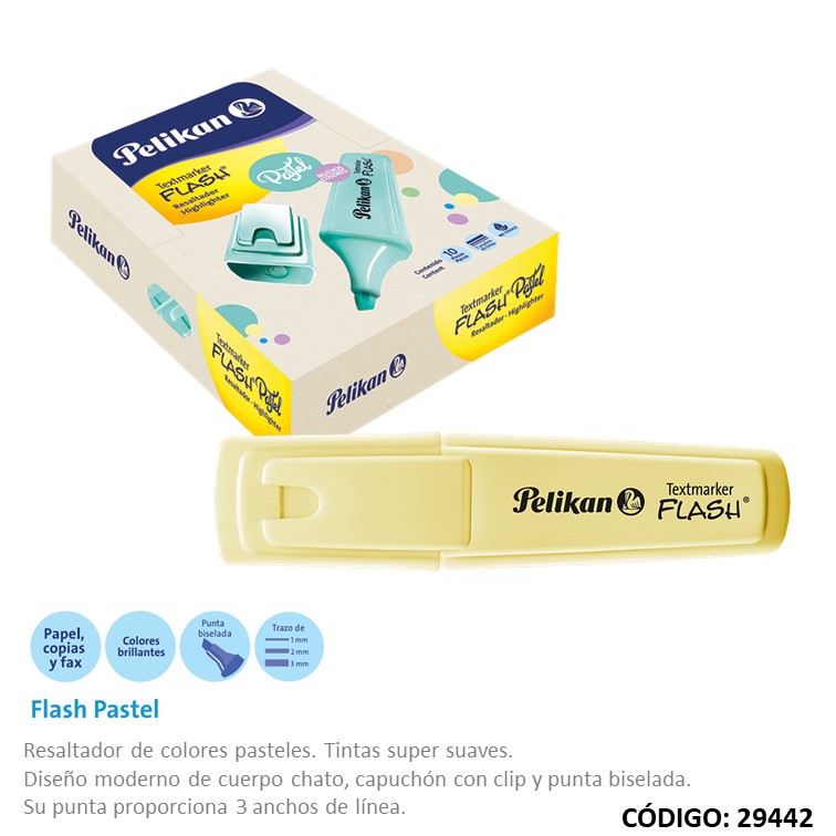 Resaltador pelikan flash pastel banana x10