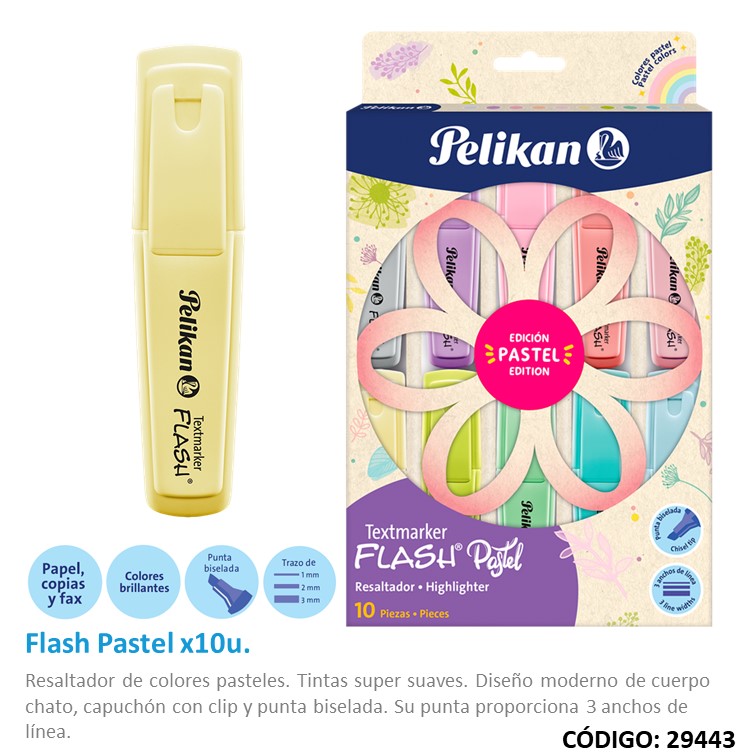 Resaltador pelikan flash pastel surtido