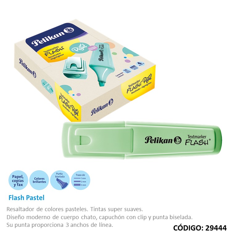 Resaltador pelikan flash pastel menta x10