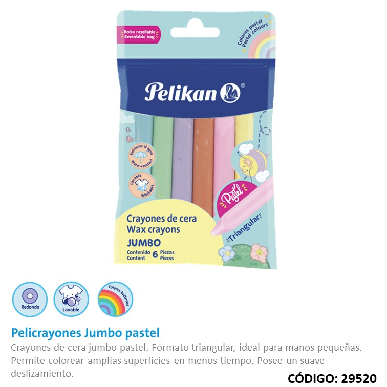 Lapiz/pasta pelikan jumbo pastel