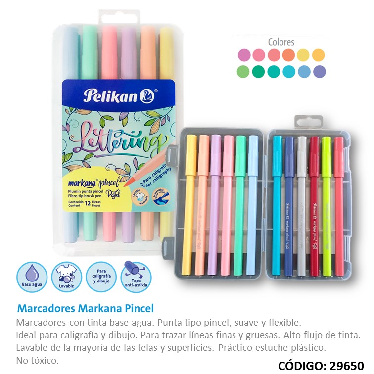 Fibra pincel pelikan markana pastel
