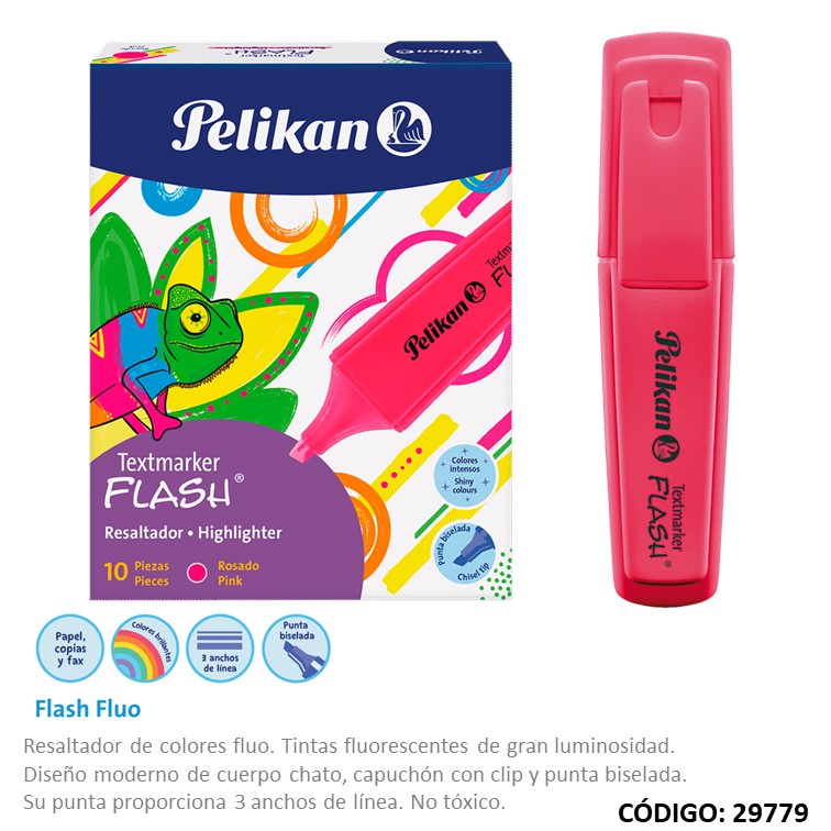 Resaltador pelikan flash rosa x10