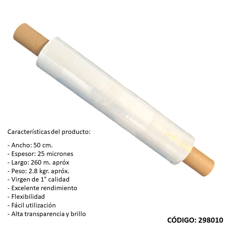 Rollo film strich virgen 25 mic. 50cm x260m