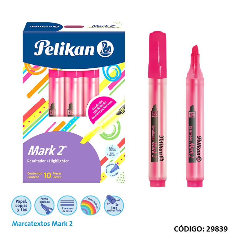 Resaltador pelikan mark2 rosa