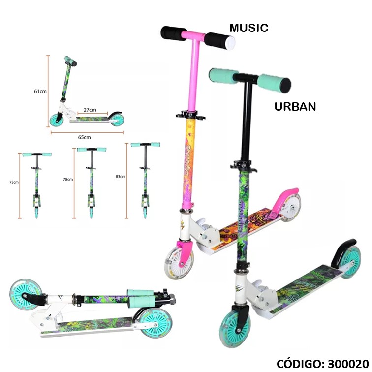 Juegos bipo monopatin c/luces