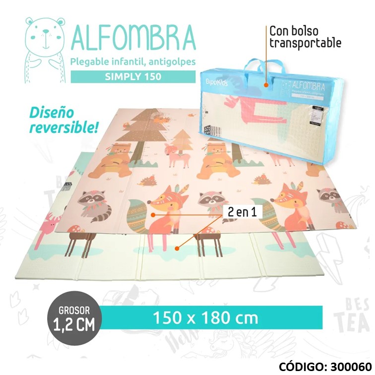 Juegos bipo alfombra de piso plegable 150x180cm