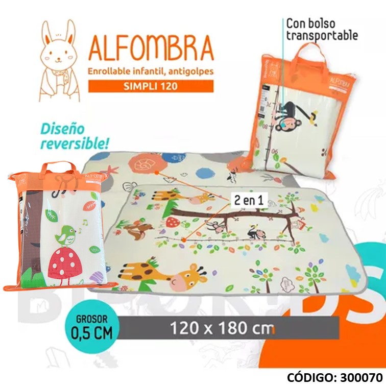 Juegos bipo alfombra de piso enrollable 120x180cm