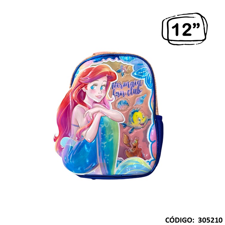 Mochila jardín cresko 12"" la sirenita