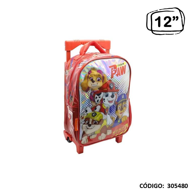 Mochila carro jardín cresko 12"" paw patrol