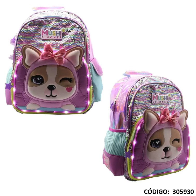 Mochila cresko 16"" simones c/luz