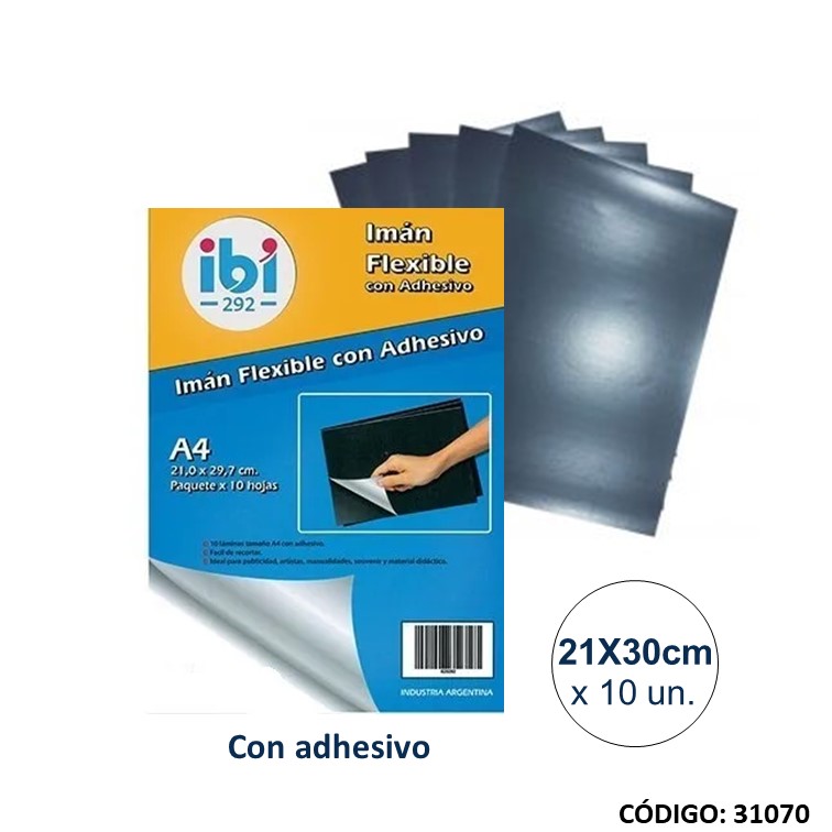 Artículo iman plancha adhesivo. a4