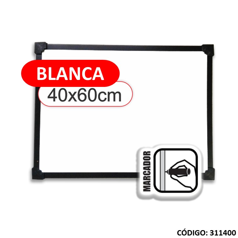 Pizarra blanca liggo 40x60cm. plast