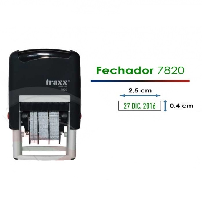Sello fechador auto. traxx 7820 4mm