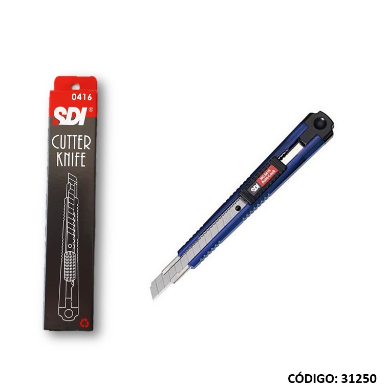 Estilete 9mm. sdi plast. c/guia 0416