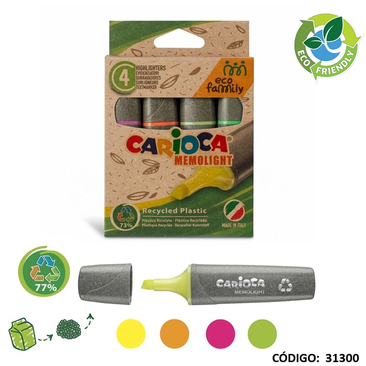 Resaltador carioca memolight eco family