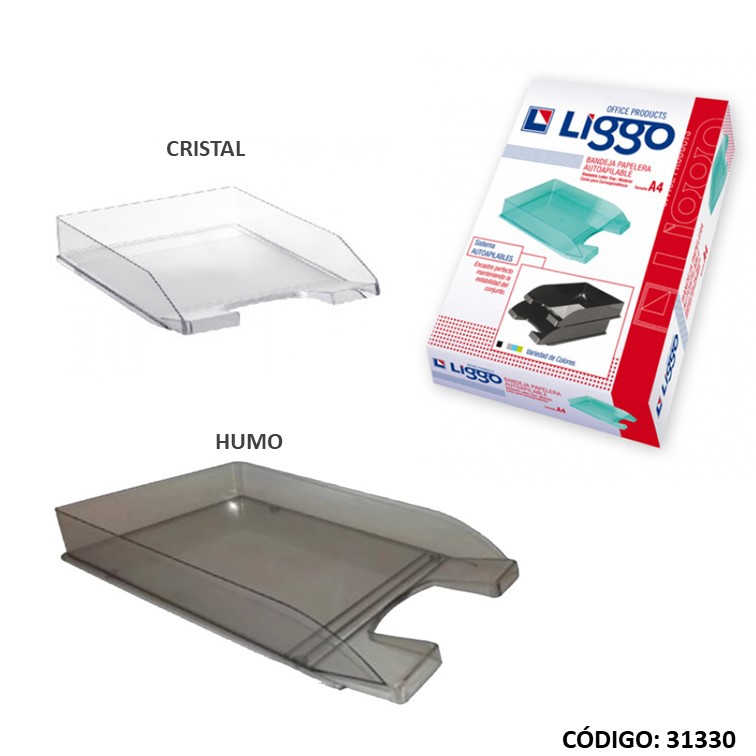 Bandeja liggo a4 apilable c/h