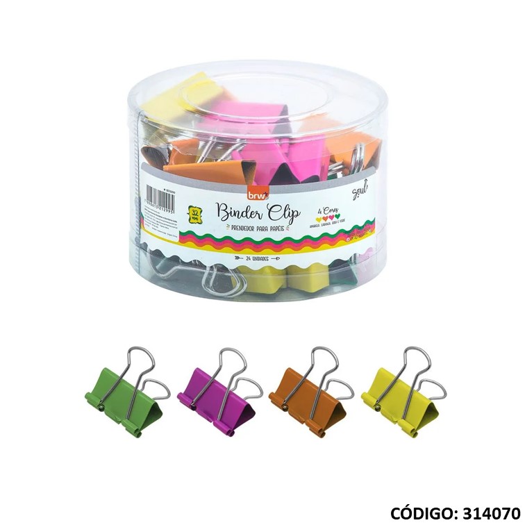 Aprietap brw binder clip fluo 32mm
