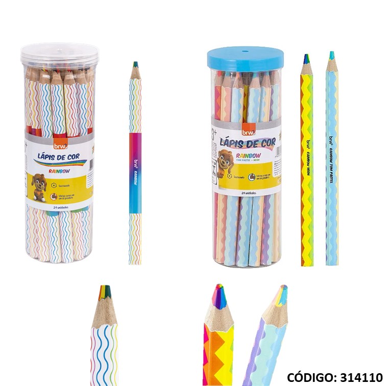 Fantasía lapiz multicolor brw tubo lp001/14