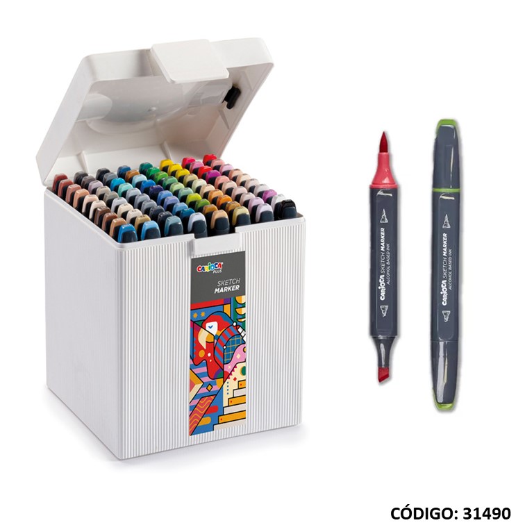 Marcador carioca sketch doble punta surtido
