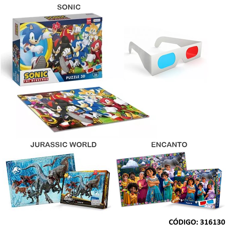 Juegos tapi puzzle 3d 60pzs. + anteojos