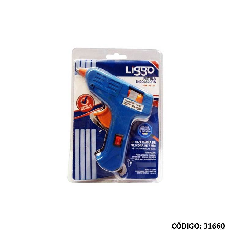 Pistola adhesivoesiva liggo chica 10w