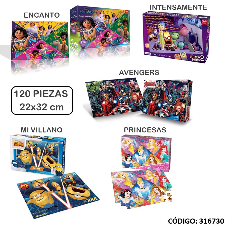 Juegos tapi puzzle 120pzs. licencia