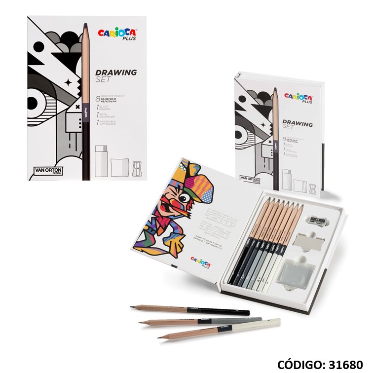 Lapiz grafito carioca artistico prem. +acc
