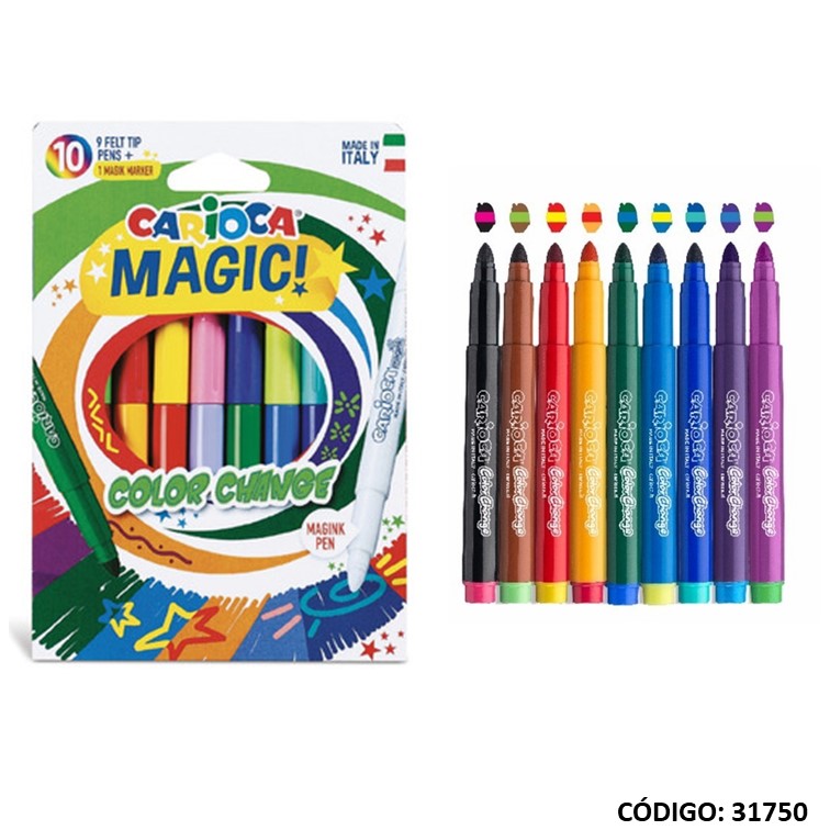Marcador carioca magic color change