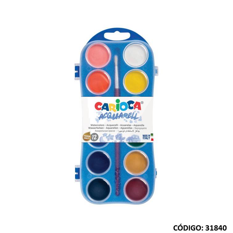 Acuarela carioca x12 colores
