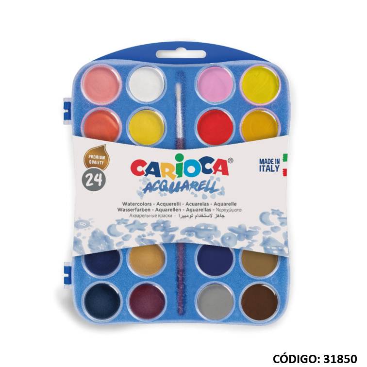 Acuarela carioca x24 colores