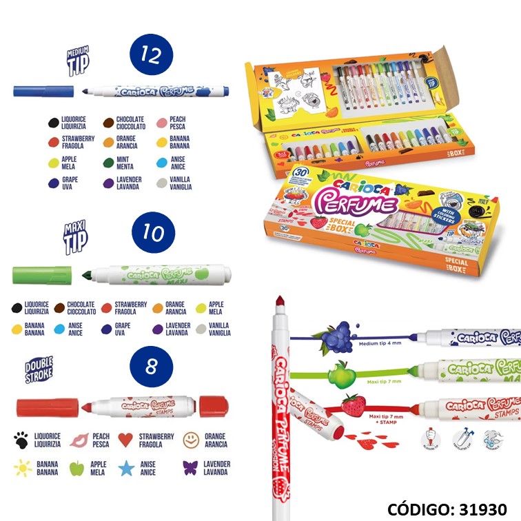 Set marcadores carioca perfume