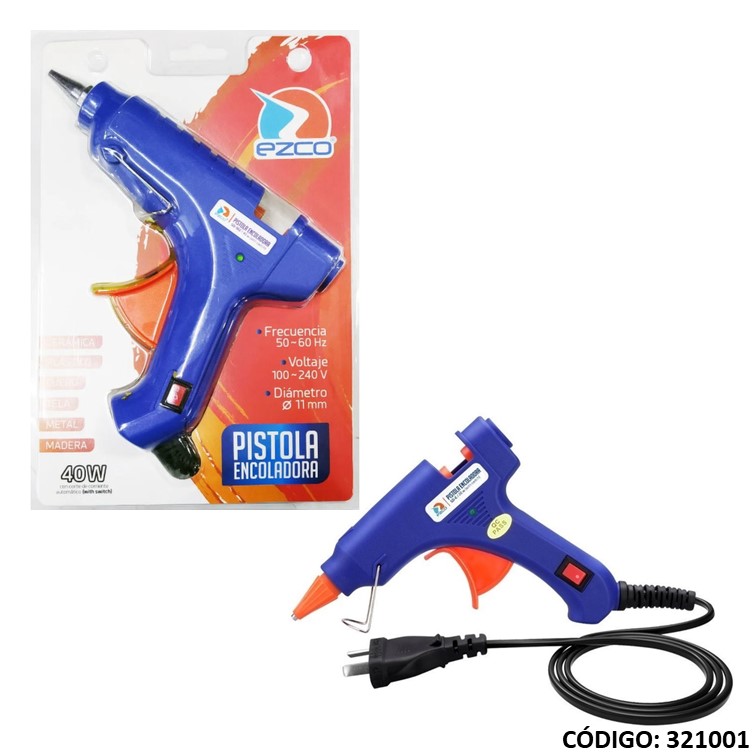 Pistola adhesivoesiva ezco grande 40w