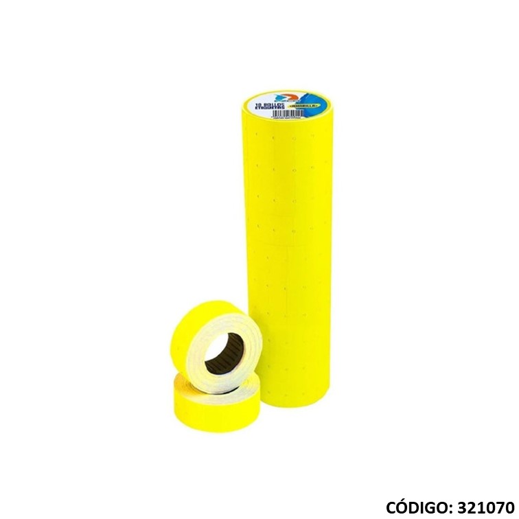 Rollos maq. prec. fluo amarillo