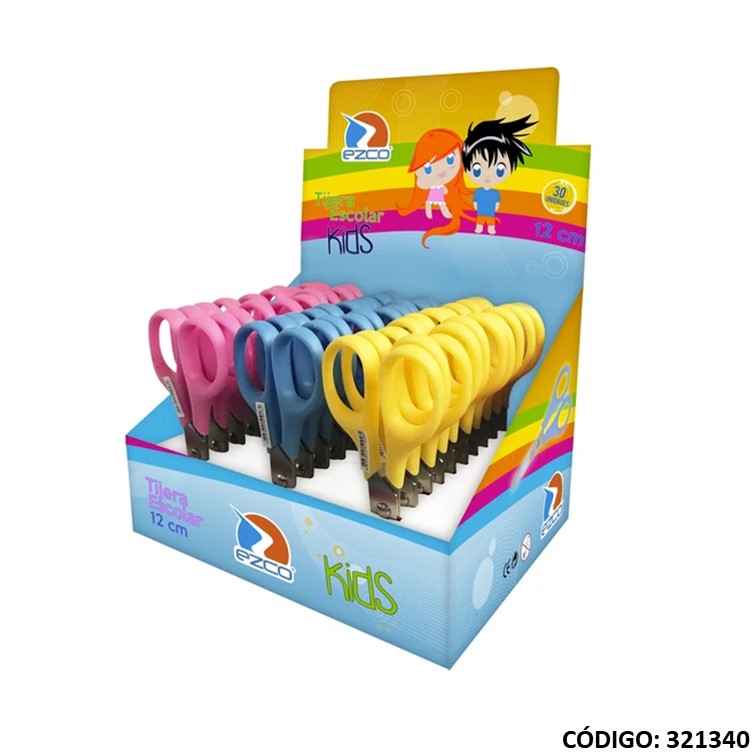 Tijera ezco escolar kids 12cm