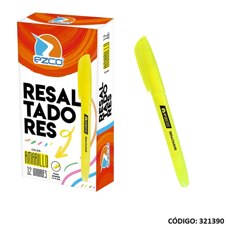 Resaltador ezco fino amarillo