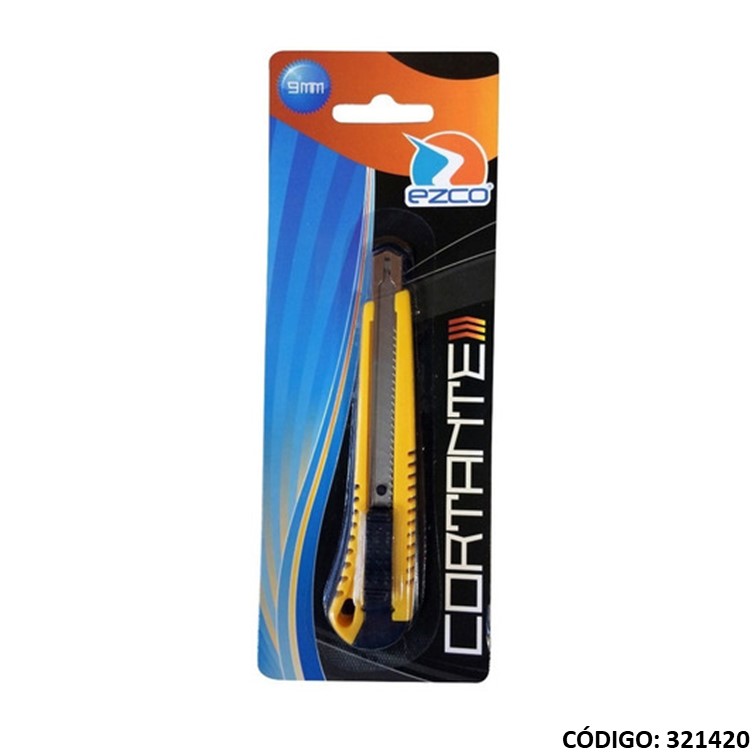 Estilete 9mm. ezco plast. c/guia