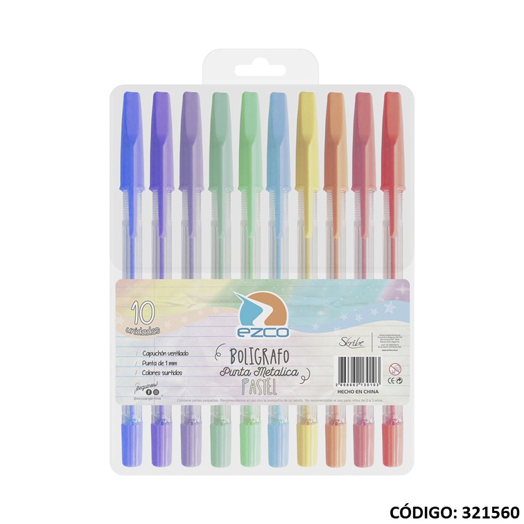 Bolígrafo ezco pastel