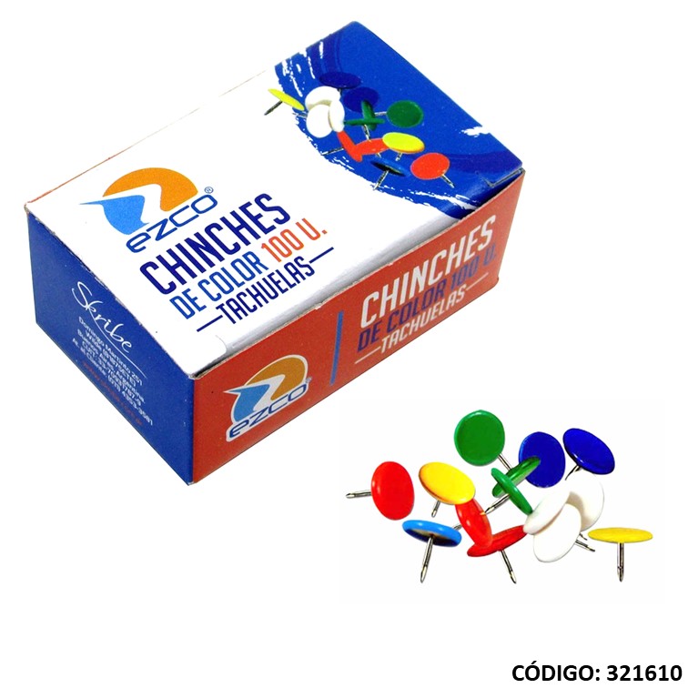 Chinches color x10 cajitas