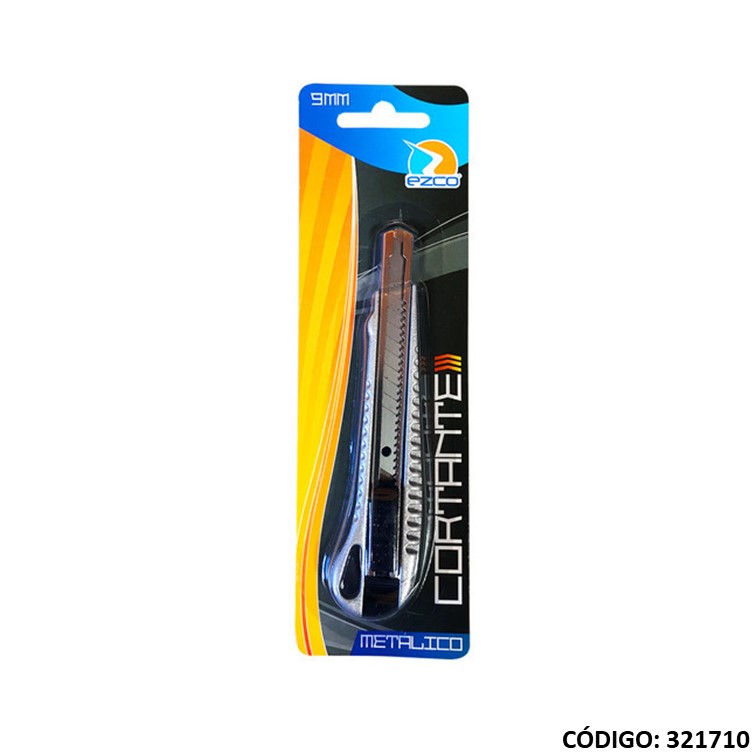 Estilete 9mm. ezco metal c/guia